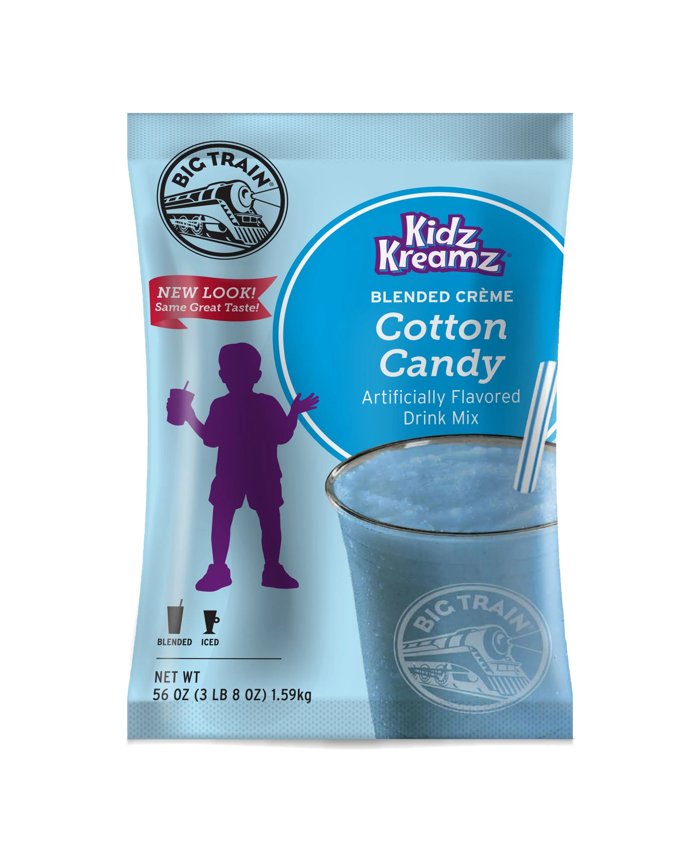 Big Train Cotton Candy Kidz Kreamz Frappe Mix (3.5lb Bag) - Image 2