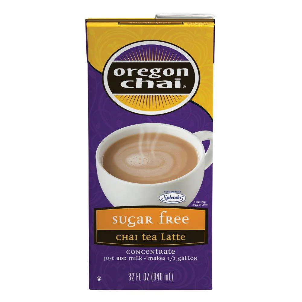 Case of 6 Oregon Chai Sugar-Free Original 32 oz