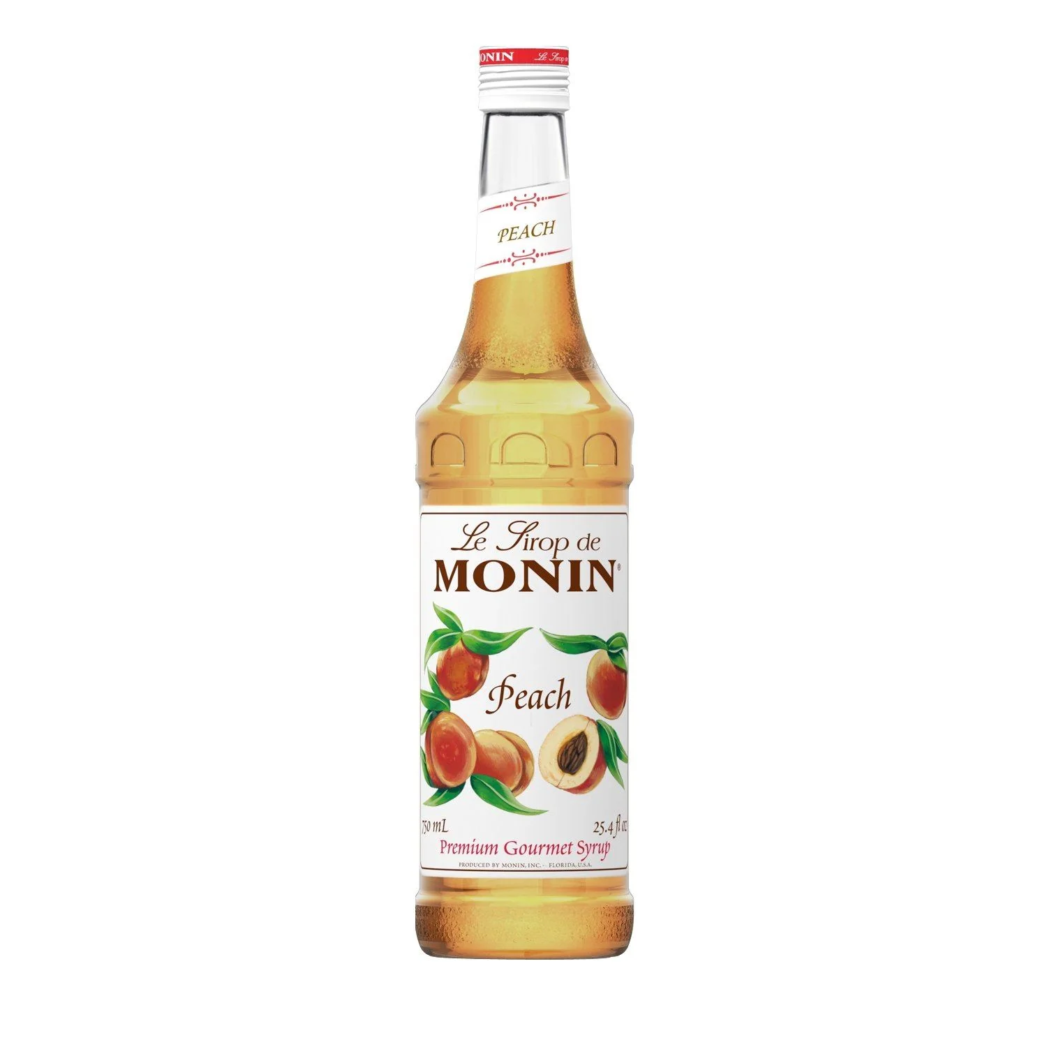 Monin Peach Coffee Syrup, 750 ml